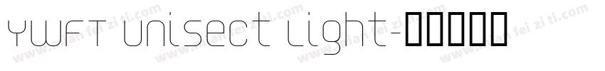YWFT Unisect Light字体转换